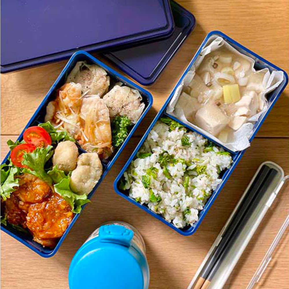 Cooling Bento Box - Square-Japan-Best.net-Navy-Japan-Best.net