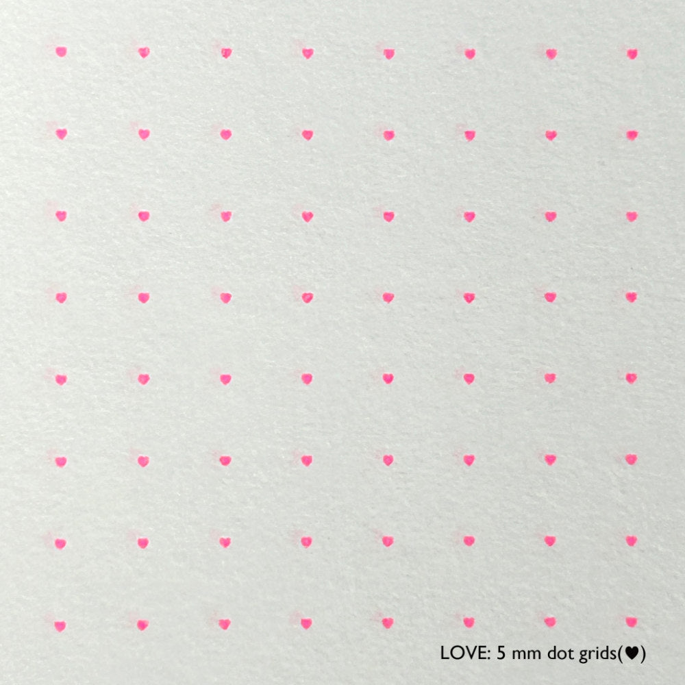 LOVE Notebook – 5mm Heart Grid (♡)-www.Japan-Best.net-Pink Print-Japan-Best.net