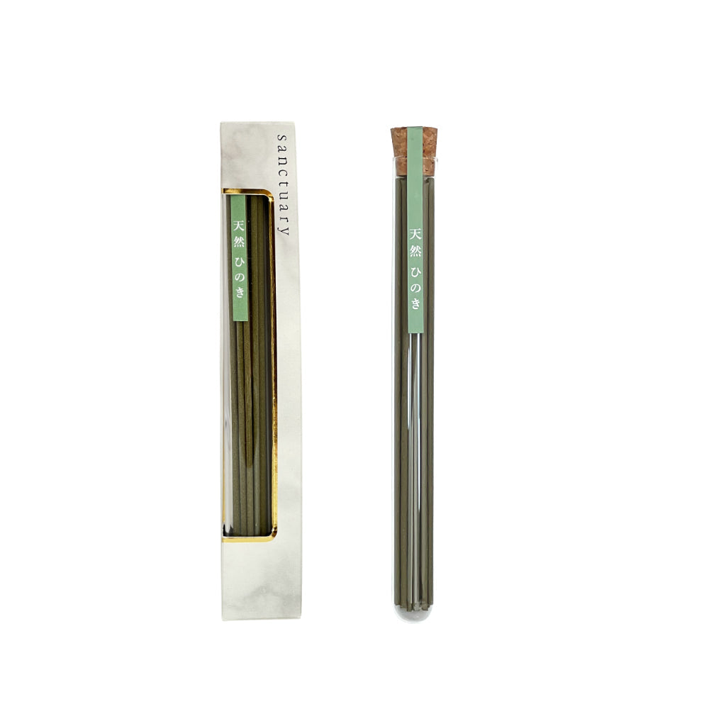 Sanctuary Purification Incense - Hinoki, White Sage + Brass incense holder-Japan-Best.net-Hinoki-Japan-Best.net