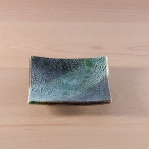 Seto - Oujigama-www.Japan-Best.net-Oribe Meimeizara - Small bean Plate - Green-Japan-Best.net