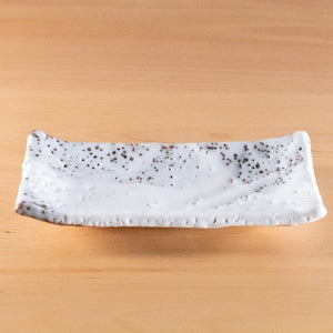 Seto - Oujigama-www.Japan-Best.net-Shino Nagazara - Long white plate-Japan-Best.net