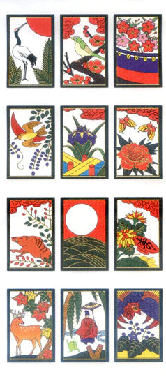 Stickers-www.Japan-Best.net-JP315 WASHI STICKERS HANAFUDA-Japan-Best.net